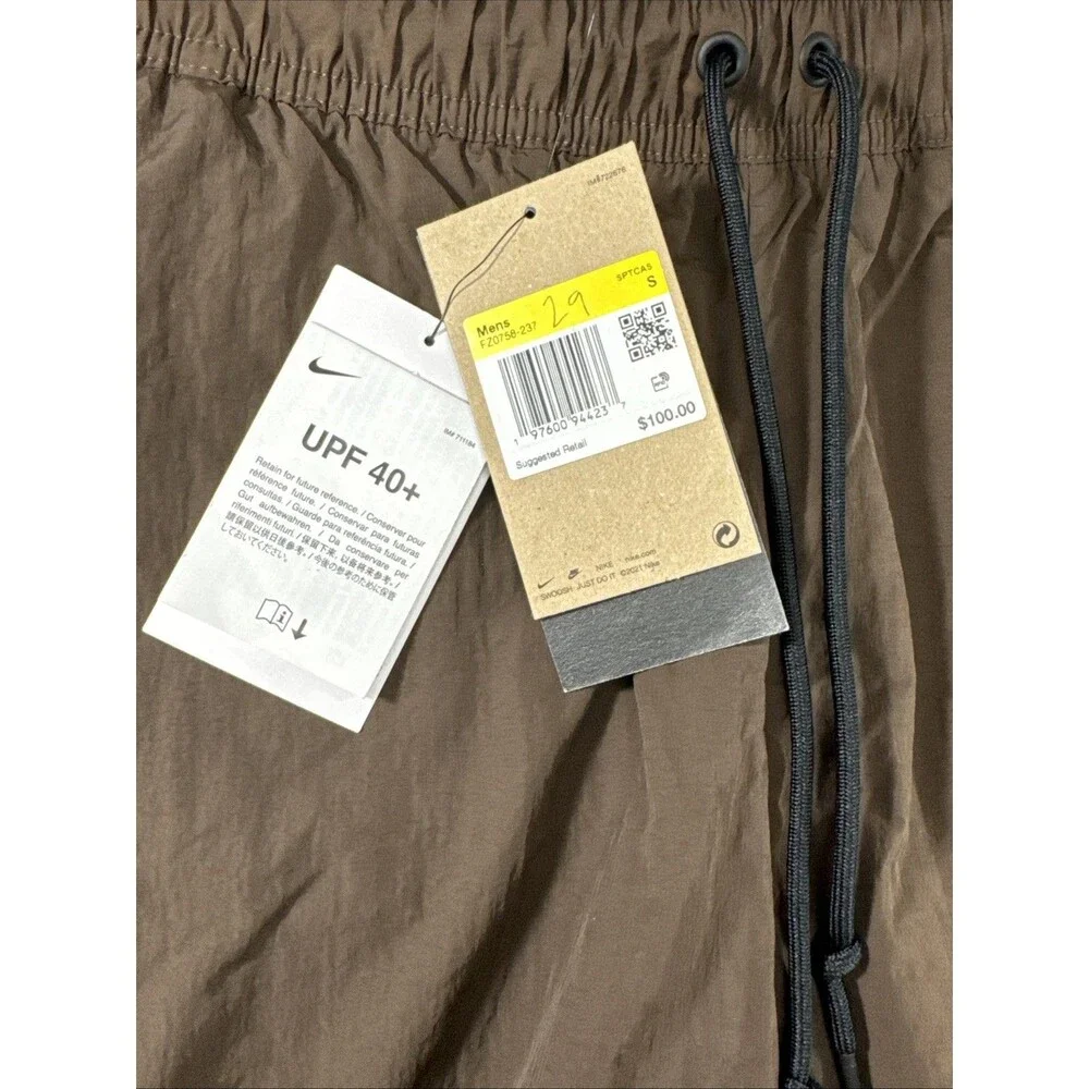Nike Sportswear Woven Track Pants Brown Men’s Small NWT Move To Zero Joggers